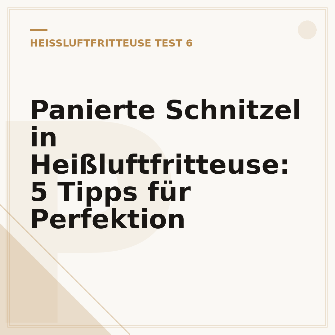 Panierte Schnitzel in Heißluftfritteuse: 5 Tipps für Perfektion