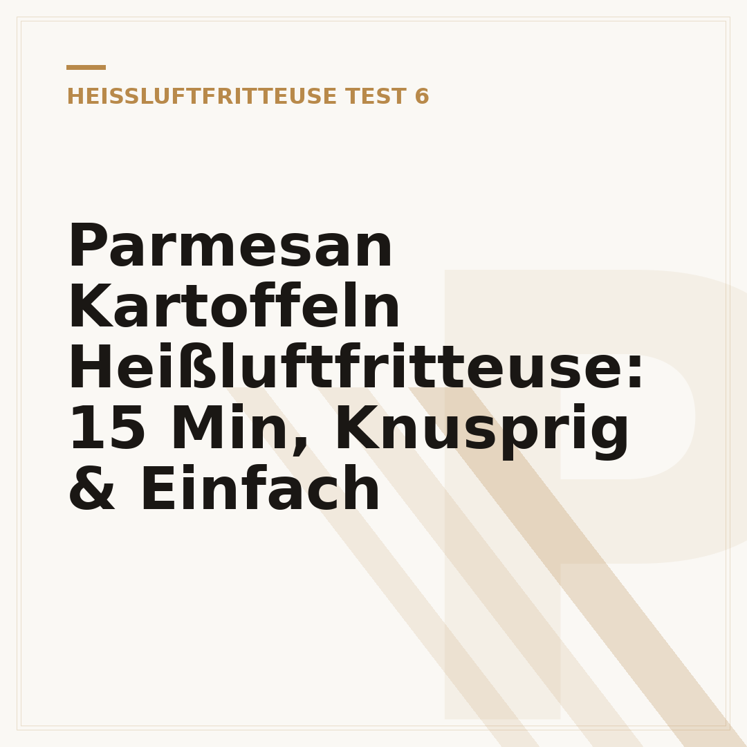 Parmesan Kartoffeln Heißluftfritteuse: 15 Min, Knusprig & Einfach