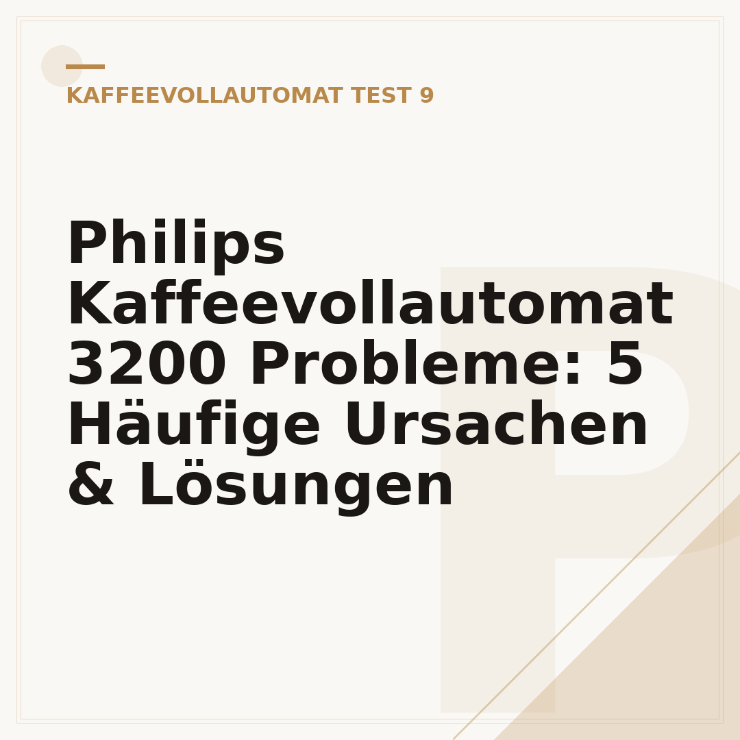 Philips Kaffeevollautomat 3200 Probleme: 5 Häufige Ursachen & Lösungen