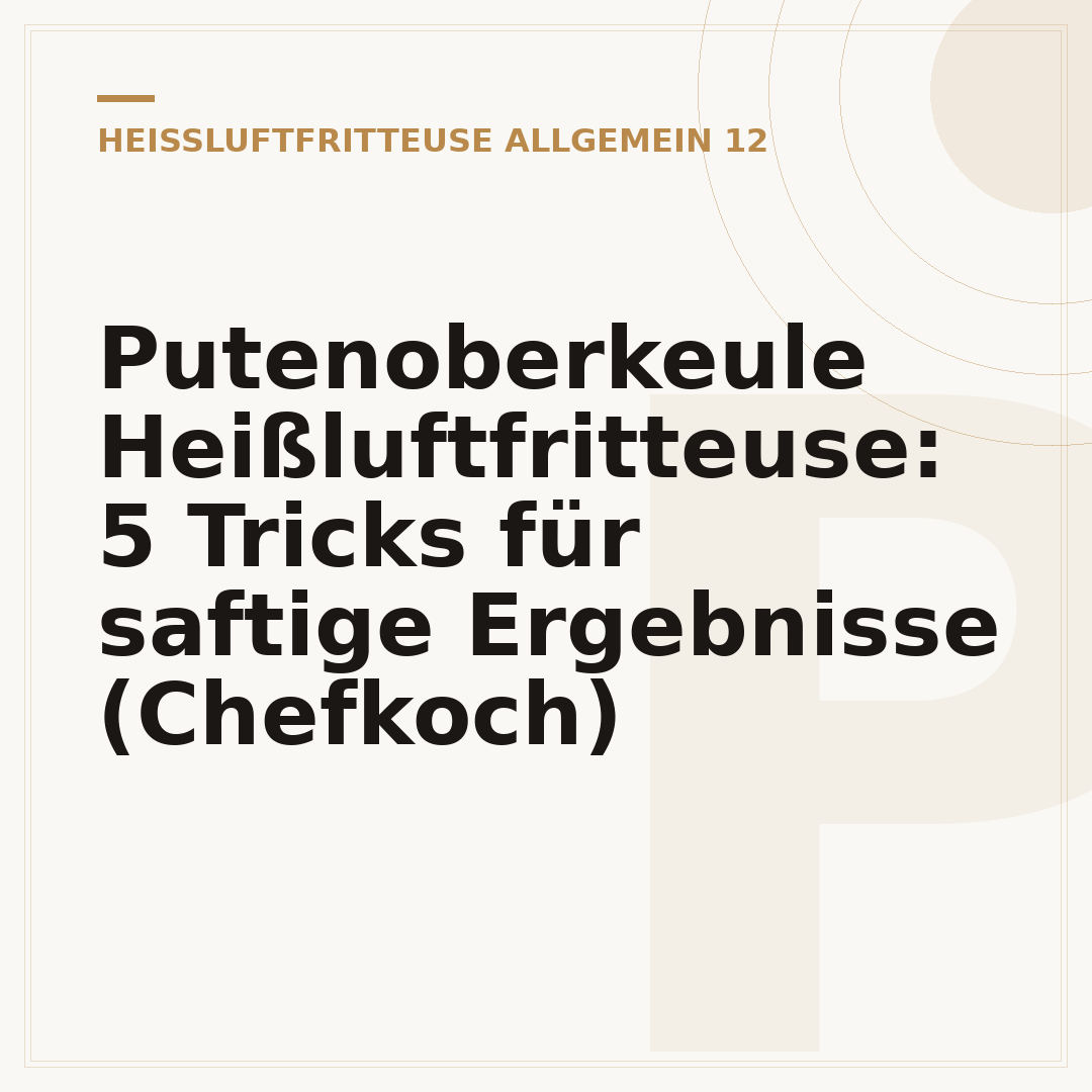 Putenoberkeule Heißluftfritteuse: 5 Tricks für saftige Ergebnisse (Chefkoch)