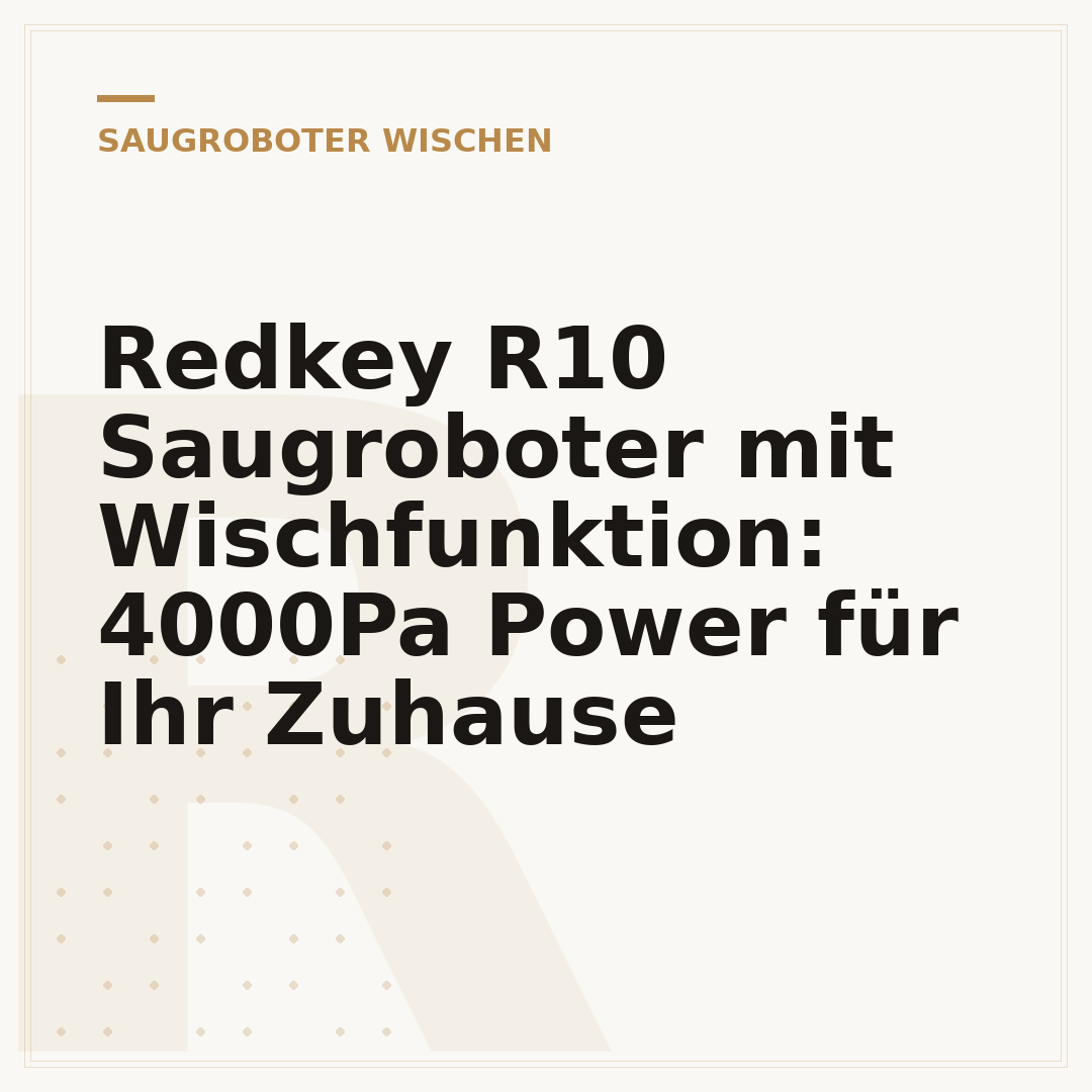 Redkey R10 Saugroboter mit Wischfunktion: 4000Pa Power für Ihr Zuhause