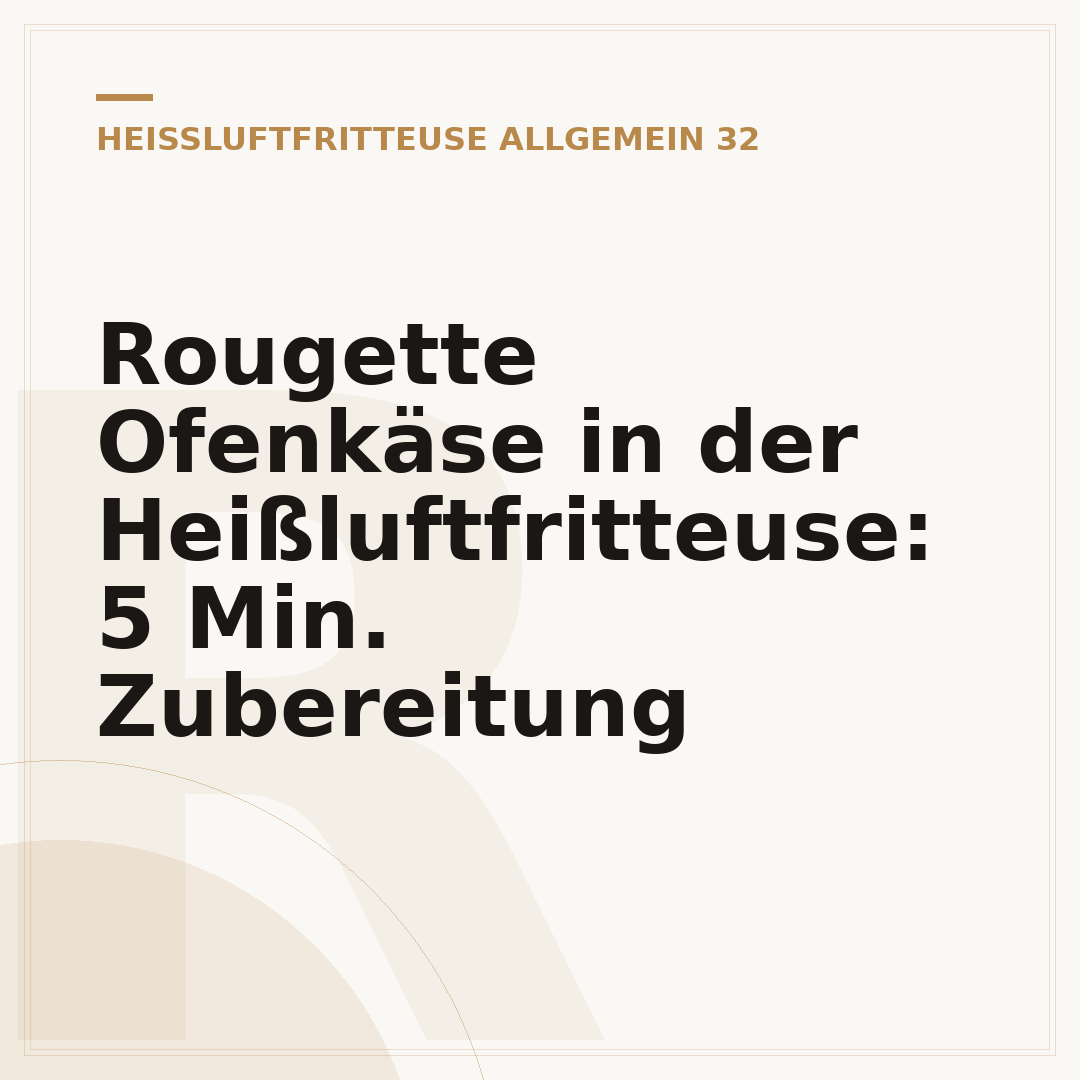 Rougette Ofenkäse in der Heißluftfritteuse: 5 Min. Zubereitung