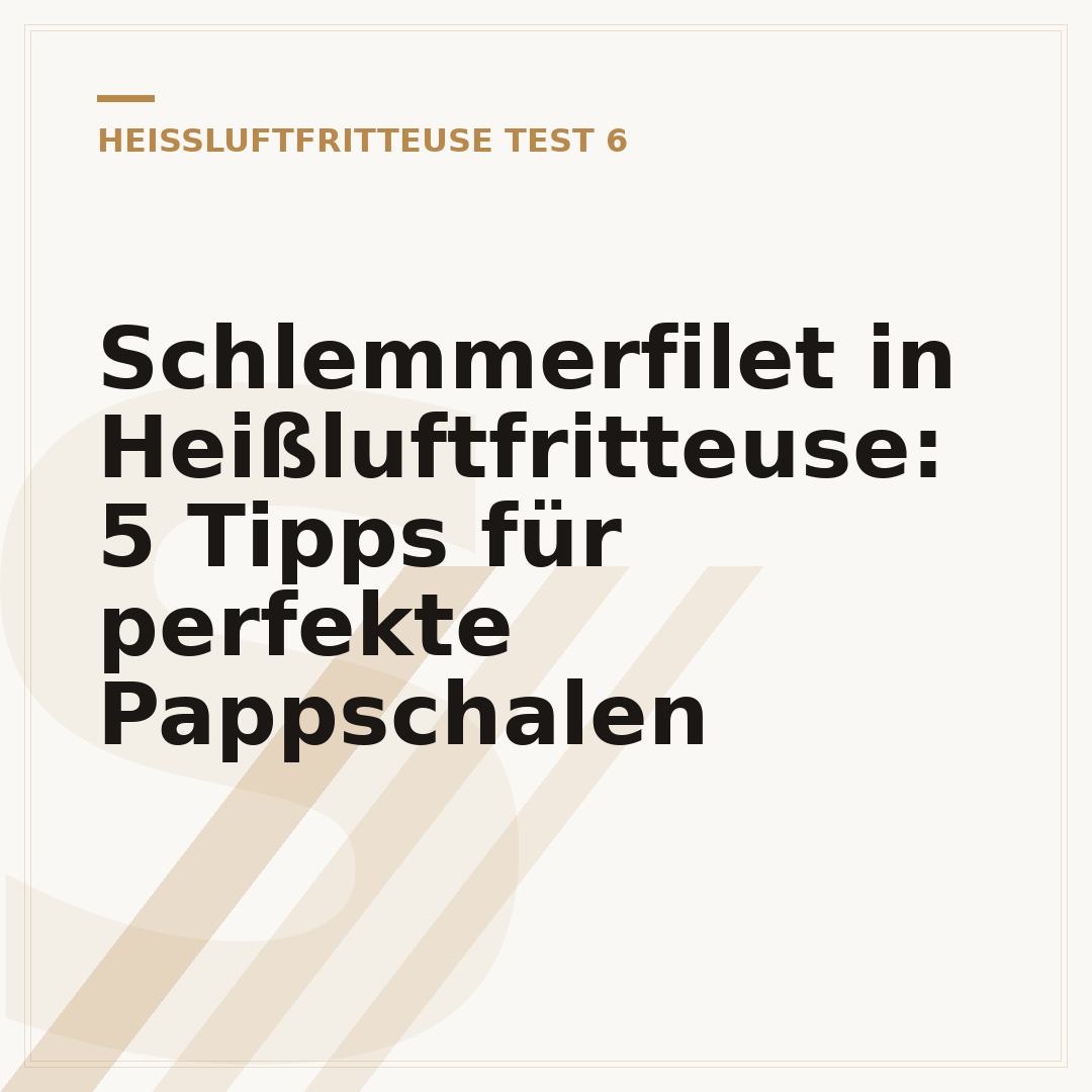 Schlemmerfilet in Heißluftfritteuse: 5 Tipps für perfekte Pappschalen
