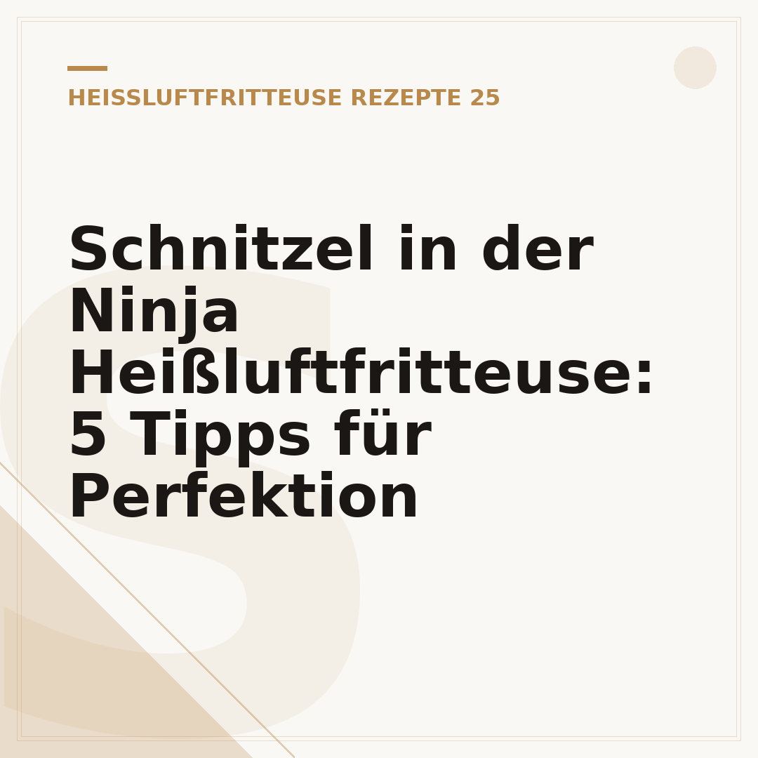 Schnitzel in der Ninja Heißluftfritteuse: 5 Tipps für Perfektion