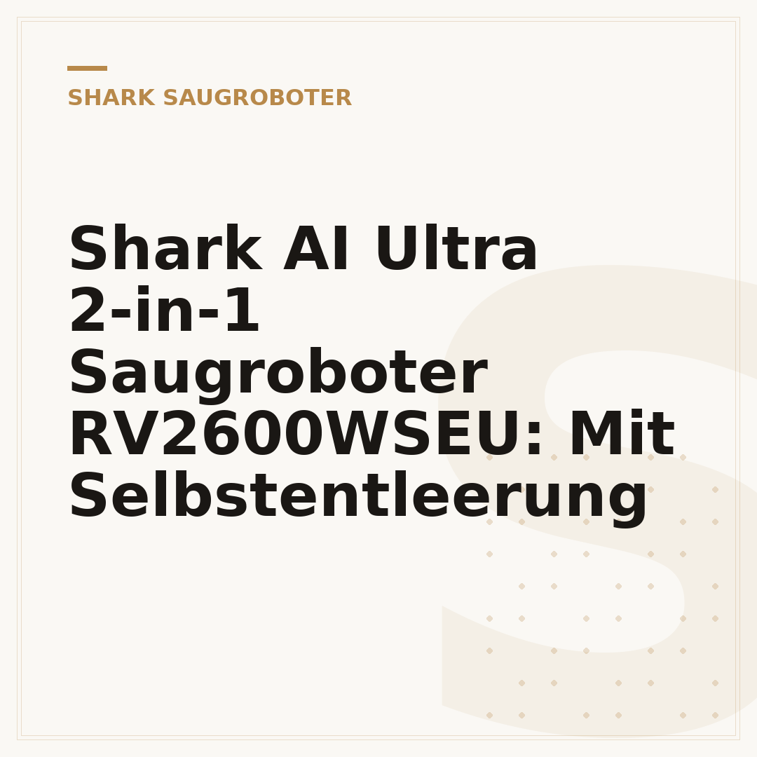 Shark AI Ultra 2-in-1 Saugroboter RV2600WSEU: Mit Selbstentleerung