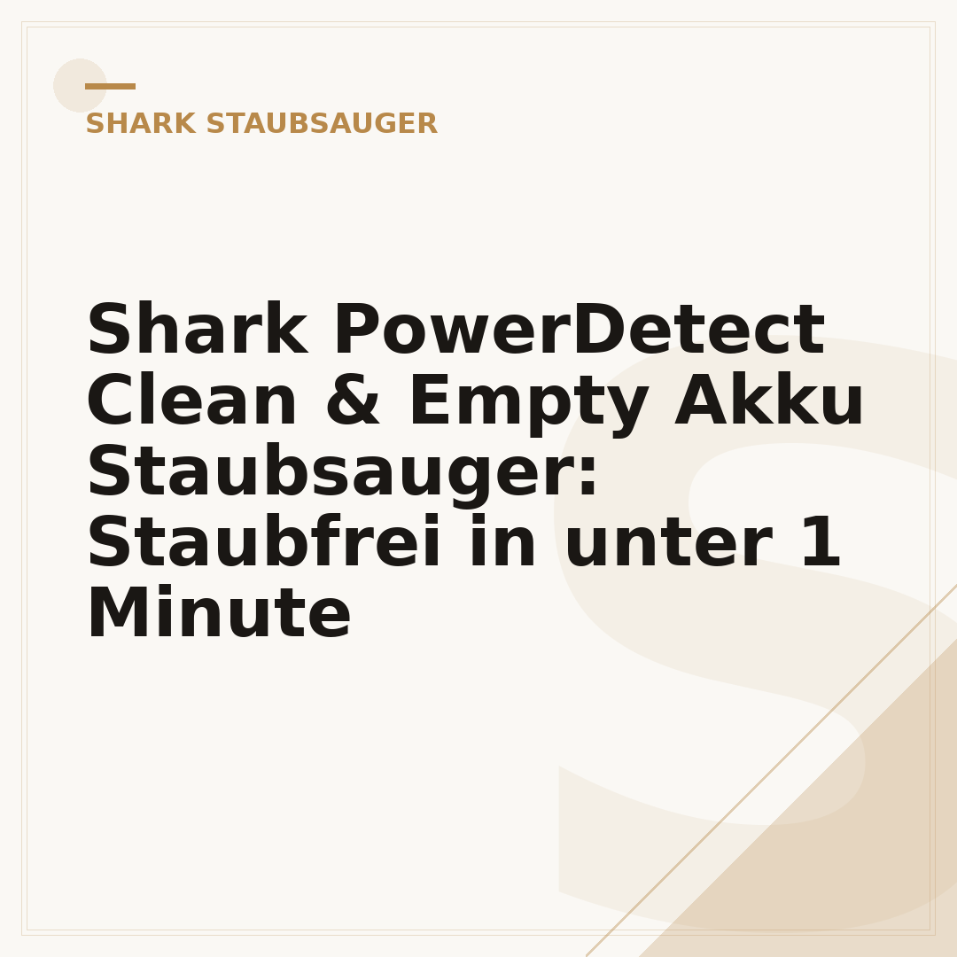 Shark PowerDetect Clean & Empty Akku Staubsauger: Staubfrei in unter 1 Minute
