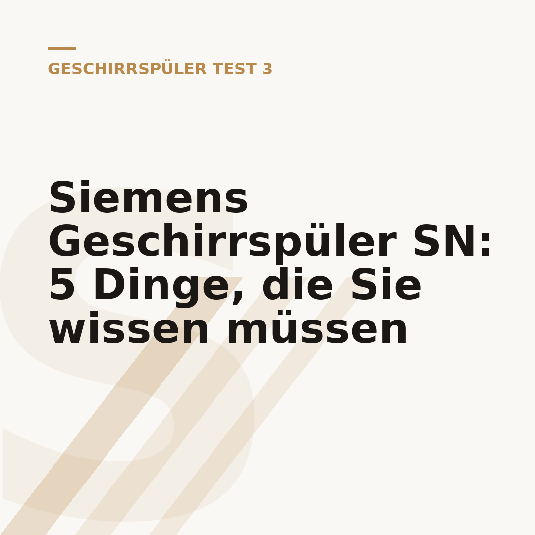 Siemens Geschirrspüler SN: 5 Dinge, die Sie wissen müssen