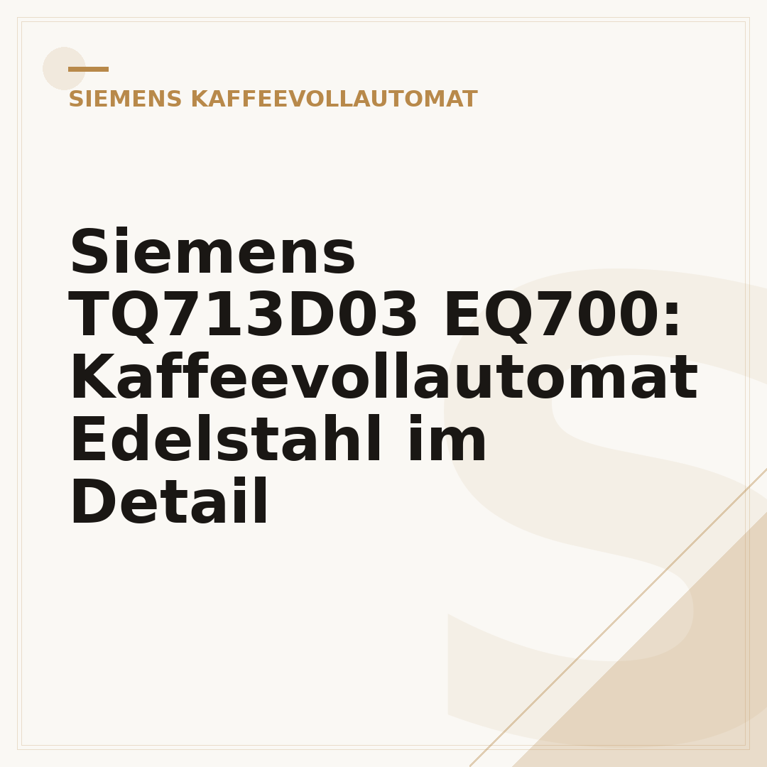 Siemens TQ713D03 EQ700: Kaffeevollautomat Edelstahl im Detail