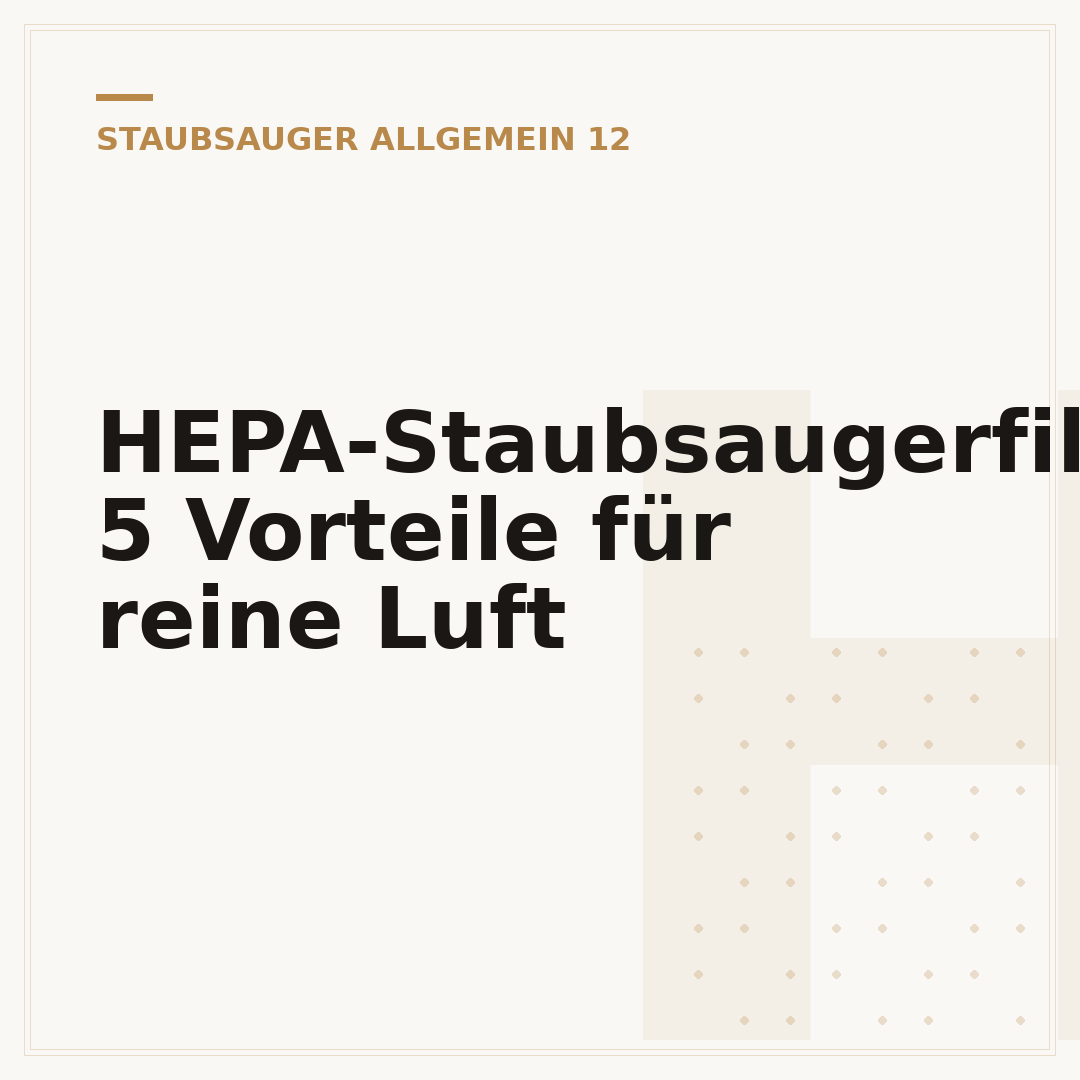HEPA-Staubsaugerfilter: 5 Vorteile für reine Luft