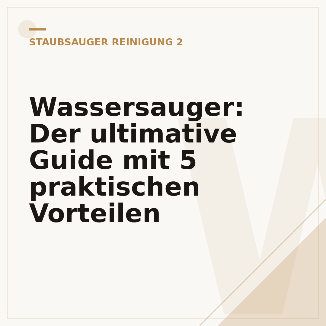 Wassersauger: Der ultimative Guide mit 5 praktischen Vorteilen