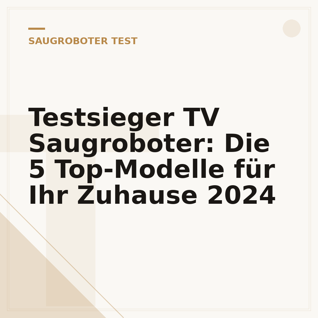Testsieger TV Saugroboter: Die 5 Top-Modelle für Ihr Zuhause 2024