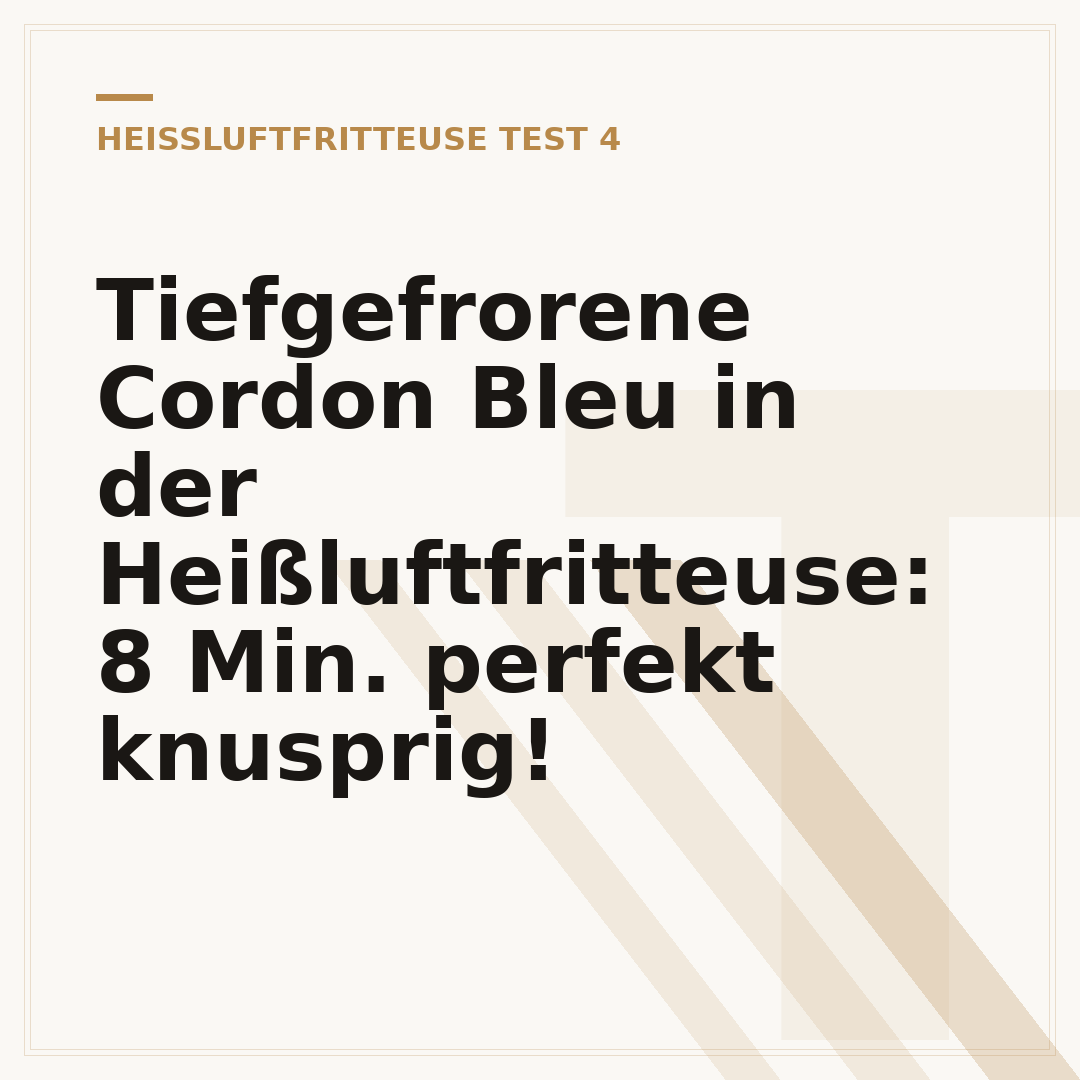 Tiefgefrorene Cordon Bleu in der Heißluftfritteuse: 8 Min. perfekt knusprig!