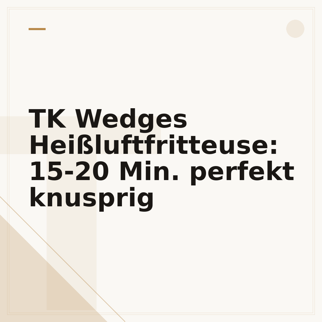 TK Wedges Heißluftfritteuse: 15-20 Min. perfekt knusprig