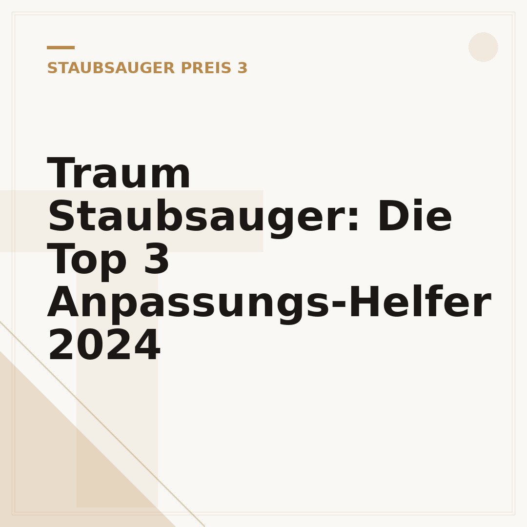 Traum Staubsauger: Die Top 3 Anpassungs-Helfer 2024