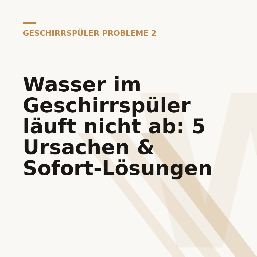 Wasser im Geschirrspüler läuft nicht ab: 5 Ursachen & Sofort-Lösungen