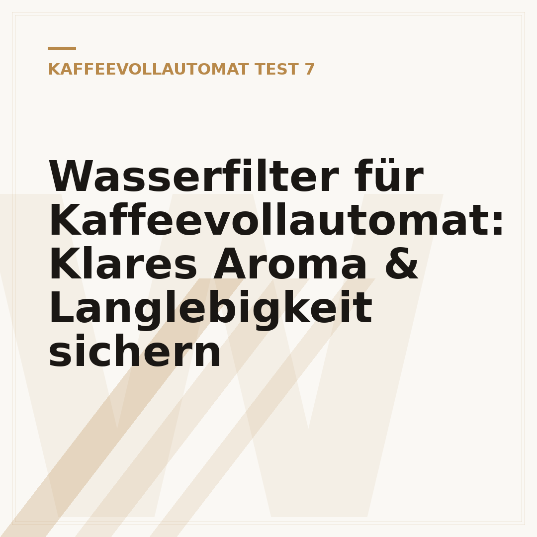 Wasserfilter für Kaffeevollautomat: Klares Aroma & Langlebigkeit sichern